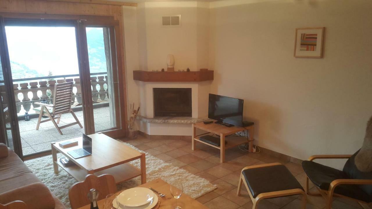 Appartement de 2.5 pièces avec vue imprenable - Veysonnaz Extérieur photo