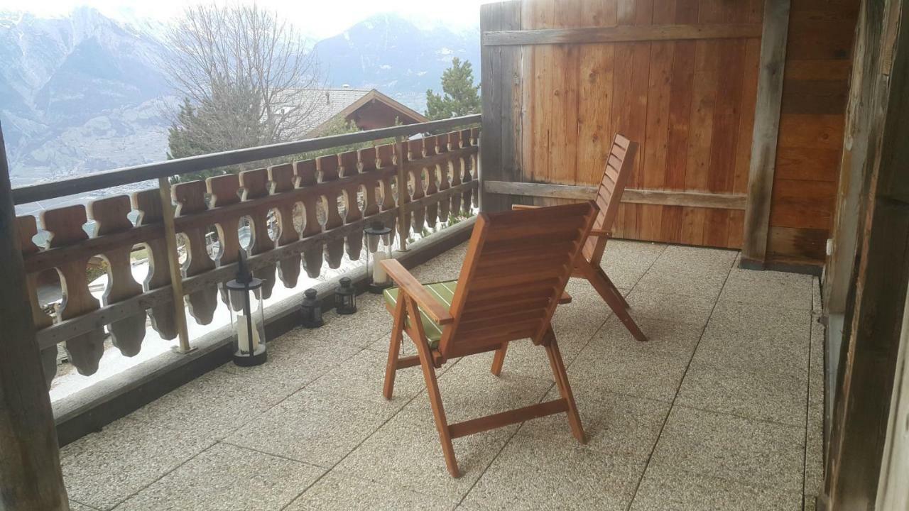 Appartement de 2.5 pièces avec vue imprenable - Veysonnaz Extérieur photo