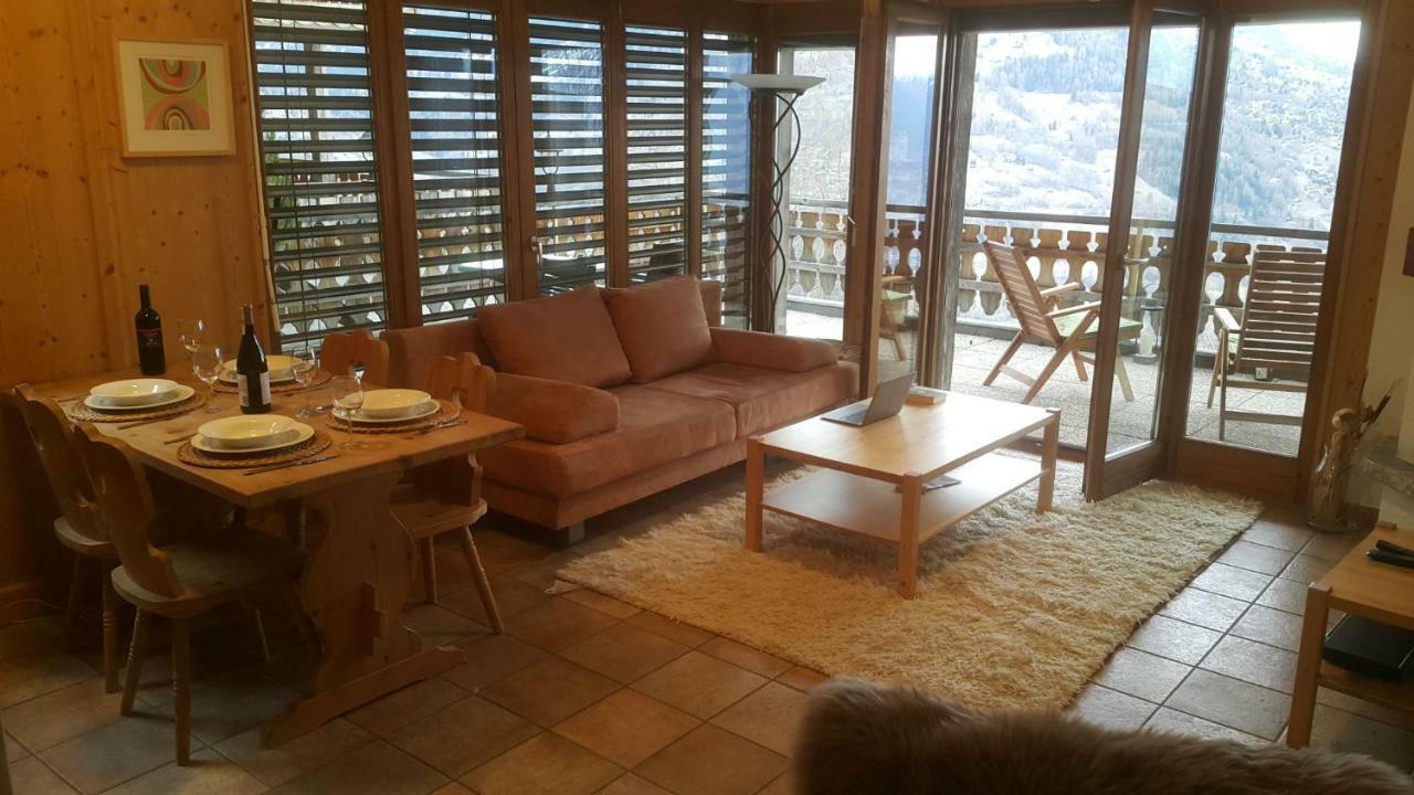 Appartement de 2.5 pièces avec vue imprenable - Veysonnaz Extérieur photo